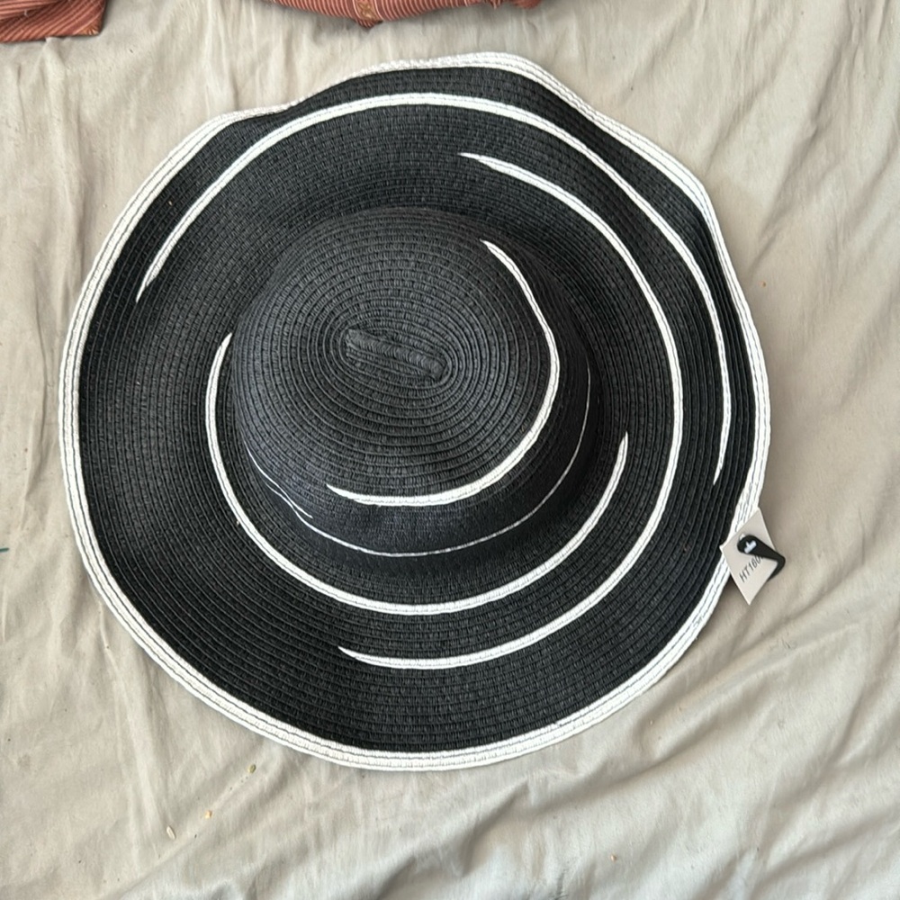 Black and white summer hat